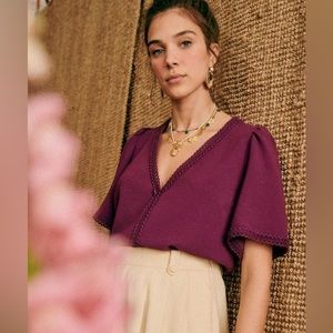 Sezane Purple Blouse